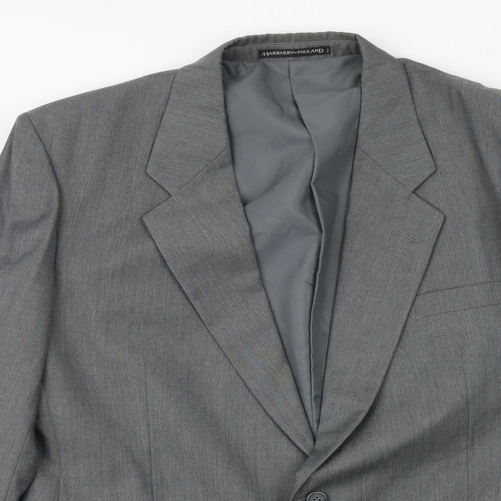 Mens UK Size 44 Harbarry of England Regular Grey Suit Jacket