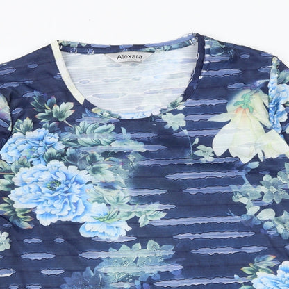 Womens UK Size 10 Alexara Blue Basic T-Shirt