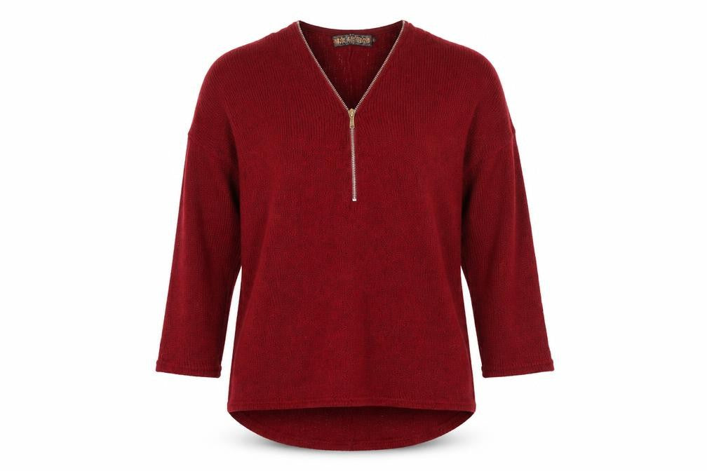 Womens UK Size L QED London Red Pullover Jumper