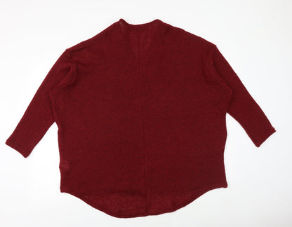 Womens UK Size L QED London Red Pullover Jumper