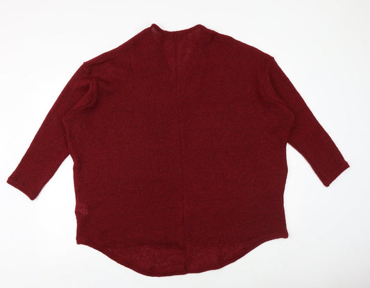 Womens UK Size L QED London Red Pullover Jumper