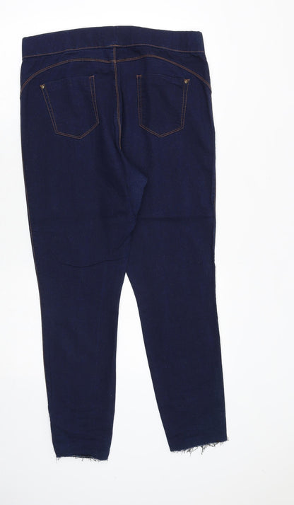 Denim & Co. Womens Blue Cotton Jegging Jeans Size 16 Regular