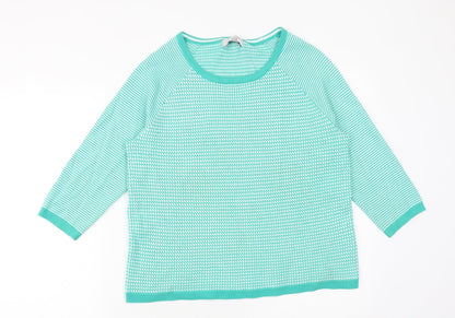 Womens UK Size 14 Marks and Spencer Green Pullover Jumper
