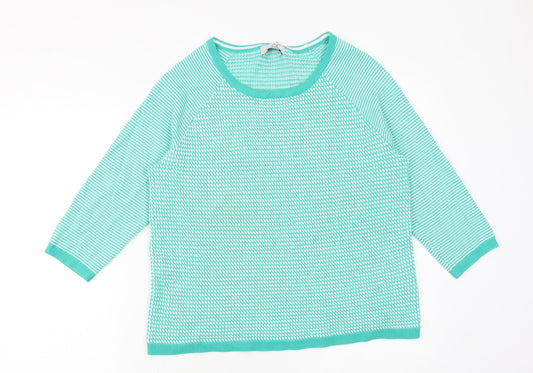 Womens UK Size 14 Marks and Spencer Green Pullover Jumper
