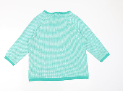 Womens UK Size 14 Marks and Spencer Green Pullover Jumper