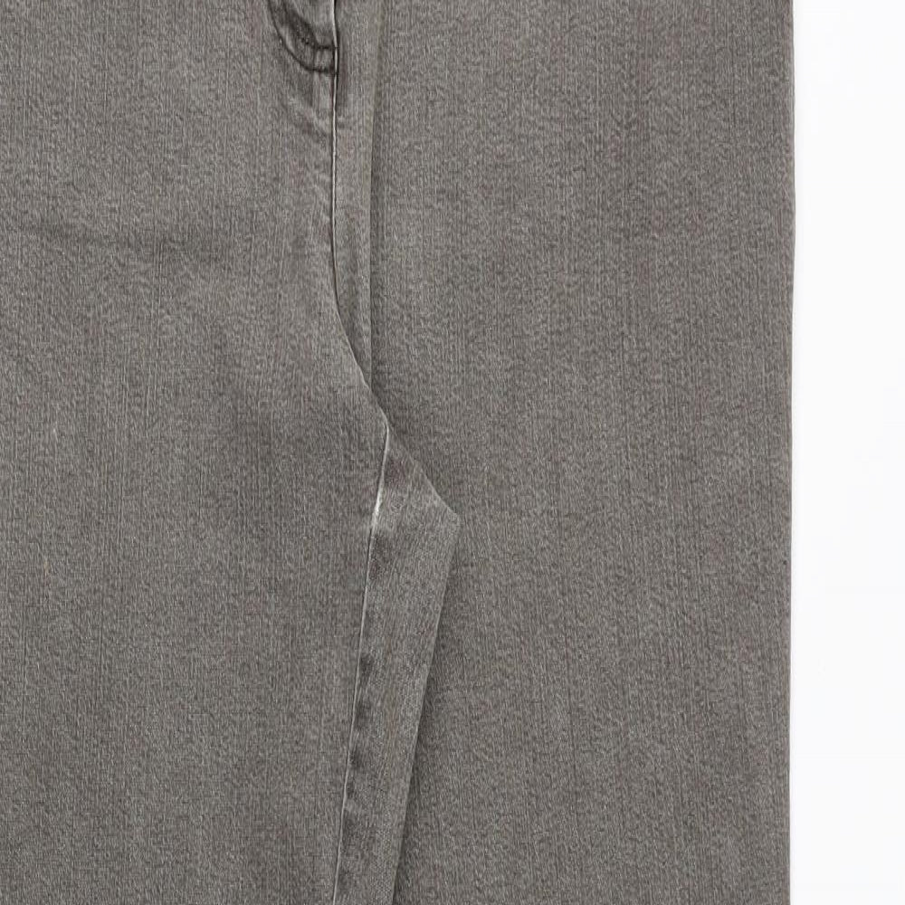 Cosmas Womens Grey Polyester Straight Jeans Size 32 in Regular Button
