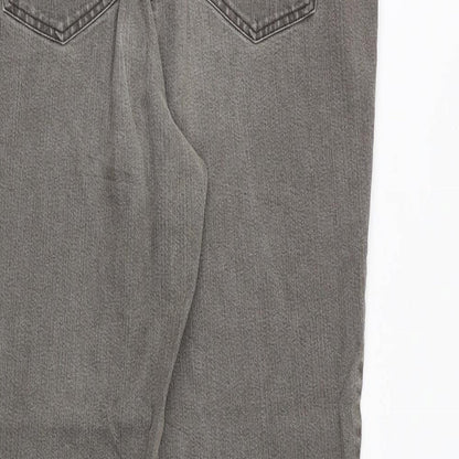 Cosmas Womens Grey Polyester Straight Jeans Size 32 in Regular Button