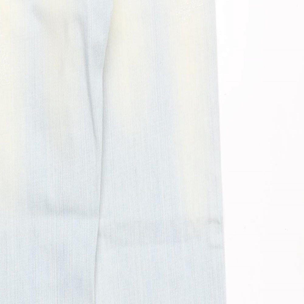 Monicas Jeans Womens Blue Cotton Straight Jeans Size S Regular Zip