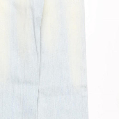 Monicas Jeans Womens Blue Cotton Straight Jeans Size S Regular Zip