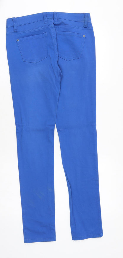 ESMARA Womens Blue Cotton Straight Jeans Size 10 Regular Zip