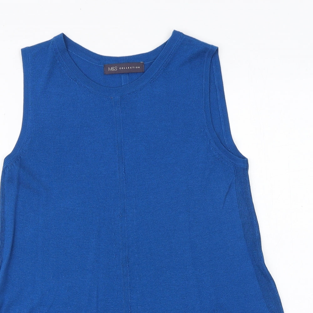 Womens UK Size 10 Marks and Spencer Blue Pullover Jumper