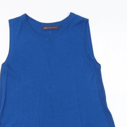 Womens UK Size 10 Marks and Spencer Blue Pullover Jumper