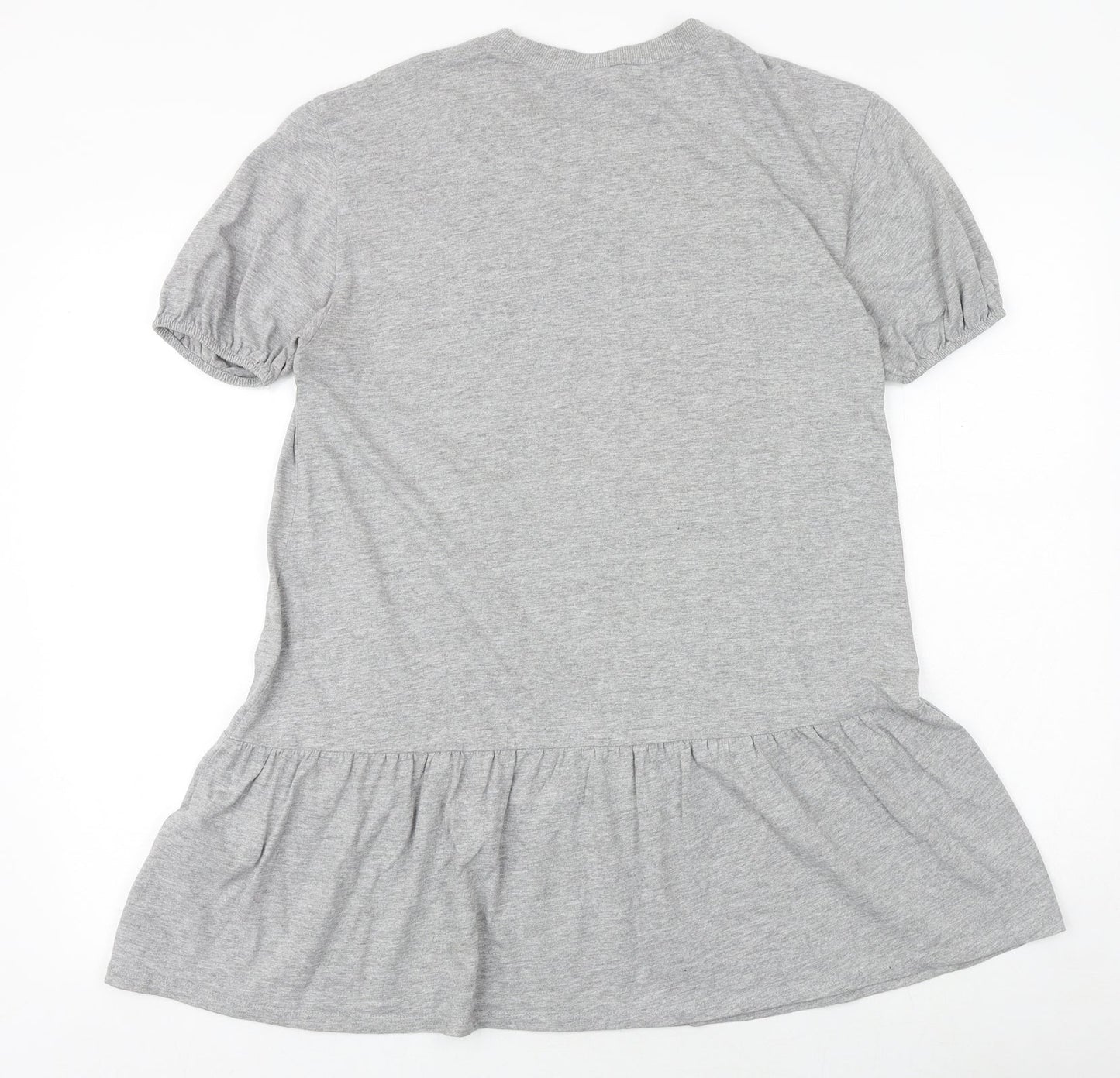 H&M Womens Grey Viscose Jumper Dress Size XS Round Neck Pullover