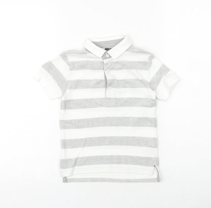 NEXT Boys Grey 100% Cotton Basic Polo Size 2-3 Years Collared Button