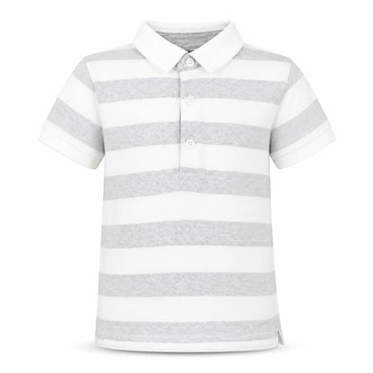 NEXT Boys Grey 100% Cotton Basic Polo Size 2-3 Years Collared Button