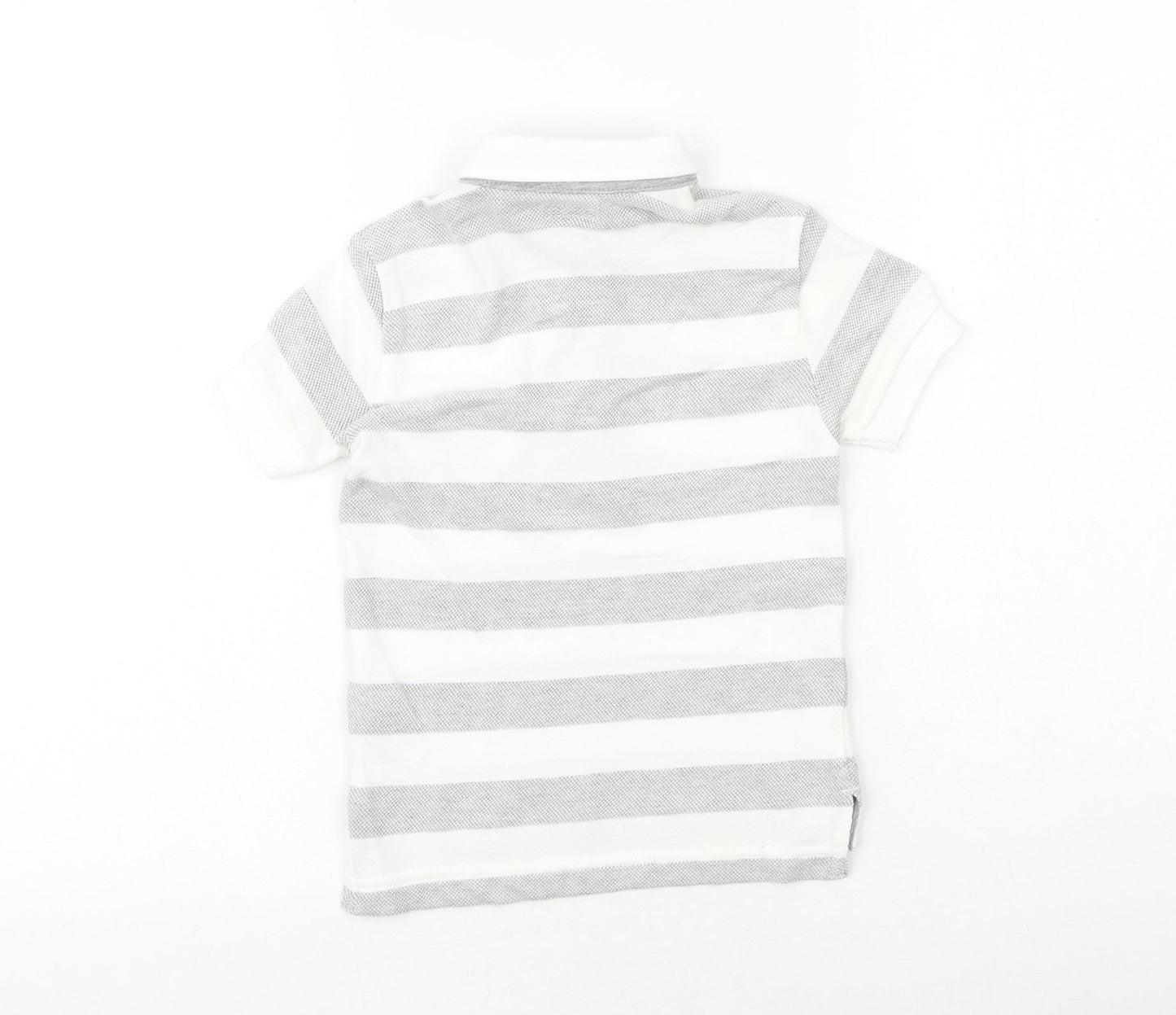NEXT Boys Grey 100% Cotton Basic Polo Size 2-3 Years Collared Button