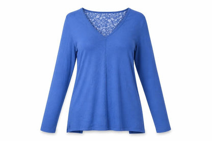 Womens UK Size S Marble Blue Pullover Jumper