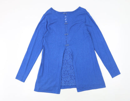 Womens UK Size S Marble Blue Pullover Jumper