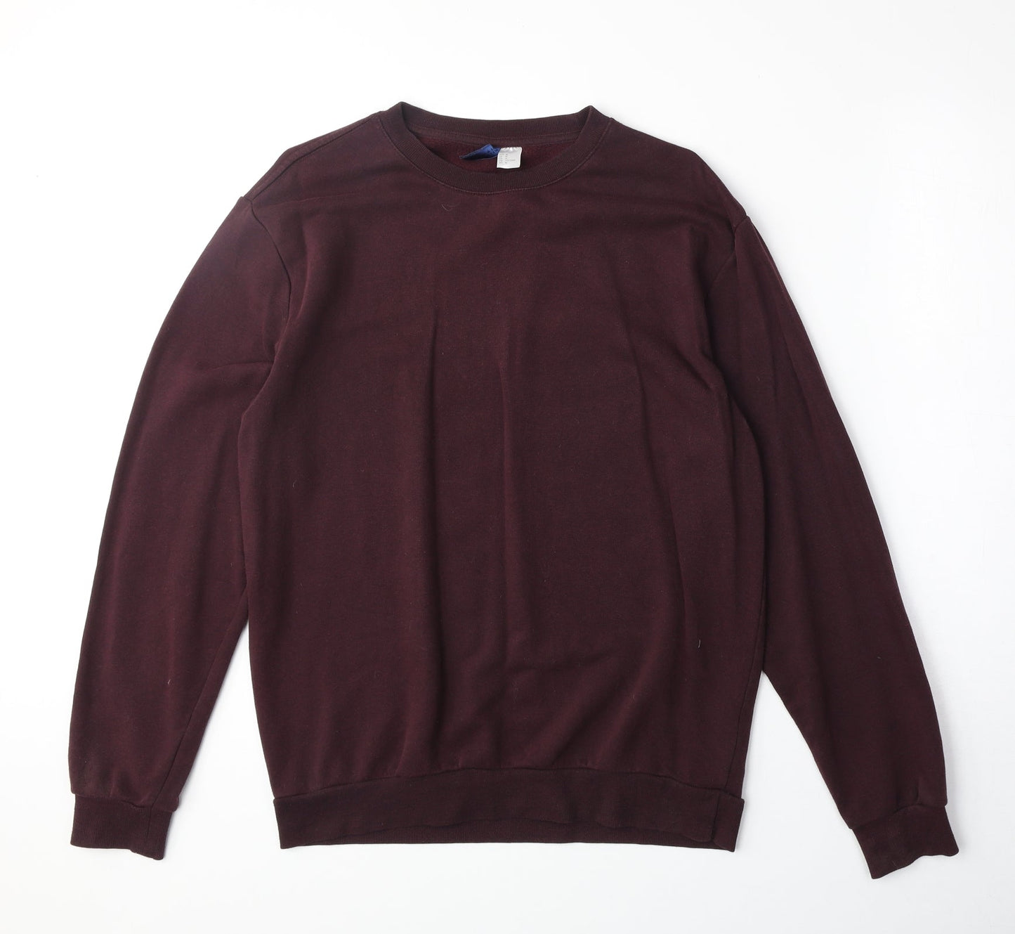 Divided Womens Purple Herringbone Cotton Pullover Sweatshirt Size M Pullover