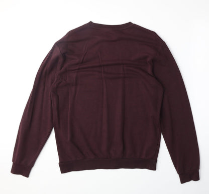 Divided Womens Purple Herringbone Cotton Pullover Sweatshirt Size M Pullover