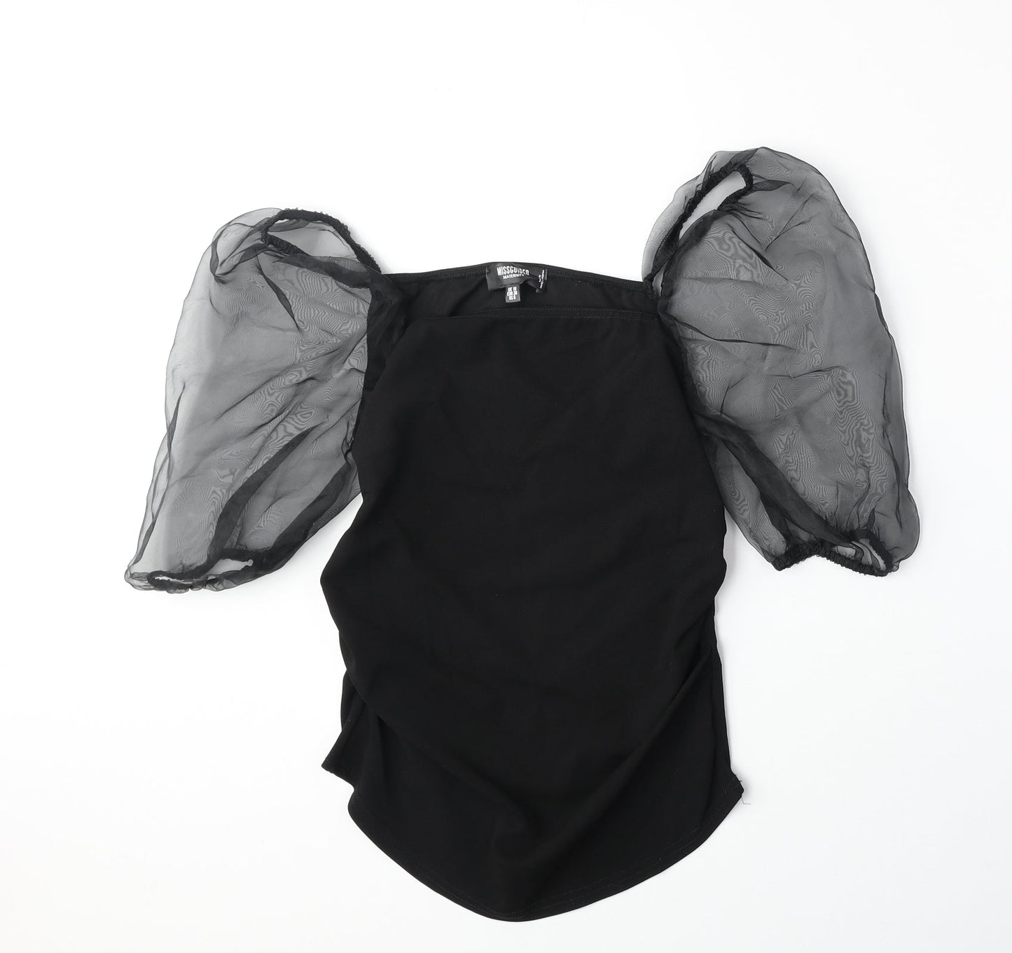 Womens UK Size 10 Missguided Black Basic Blouse