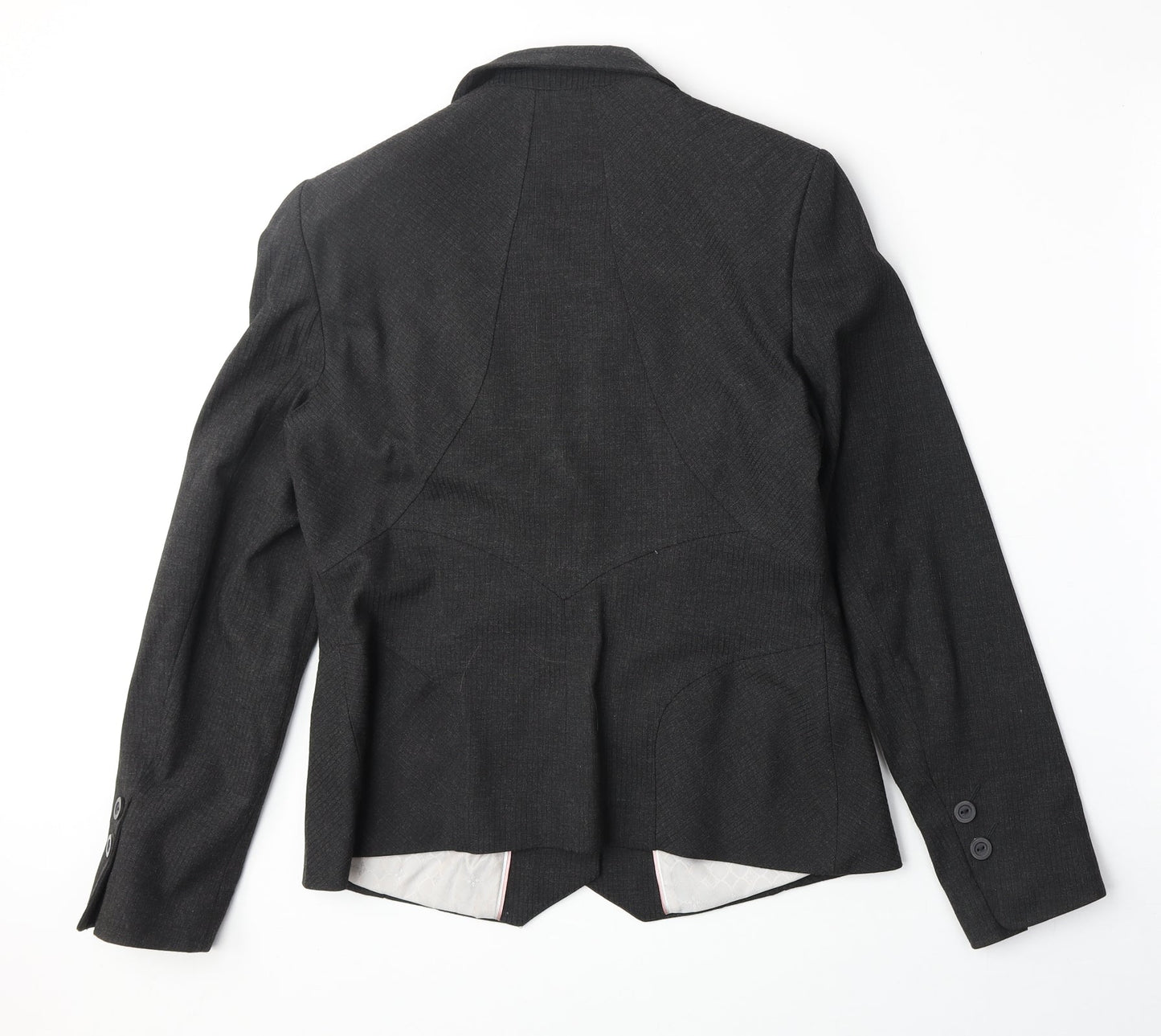 NEXT Womens Grey Polyester Jacket Suit Jacket Size 12