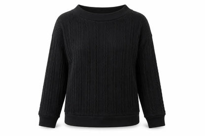 Nutmeg Womens Black Polyester Pullover Sweatshirt Size 12 Pullover - Size 12/14