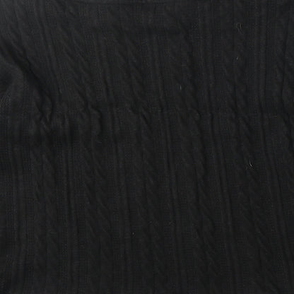 Nutmeg Womens Black Polyester Pullover Sweatshirt Size 12 Pullover - Size 12/14