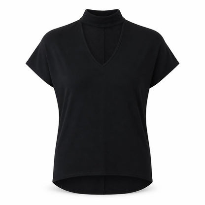 Select Womens Black Polyester Basic Blouse Size 10 Halter