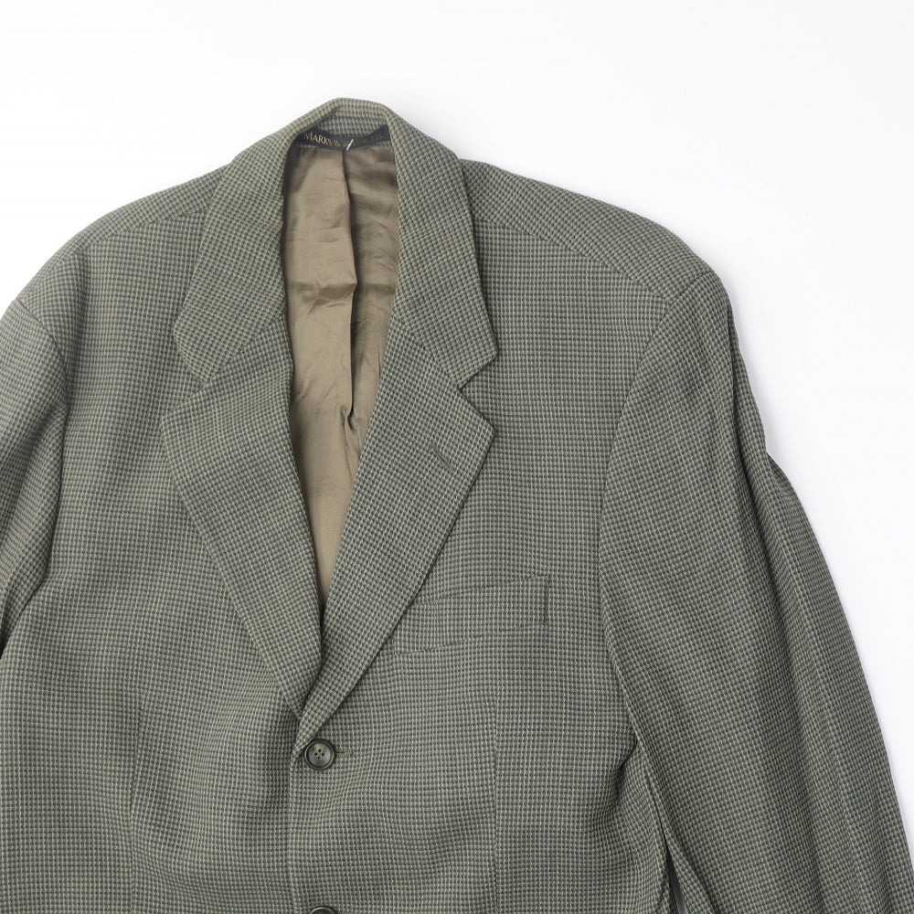 Mens UK Size M Marks and Spencer Regular Green Suit Jacket