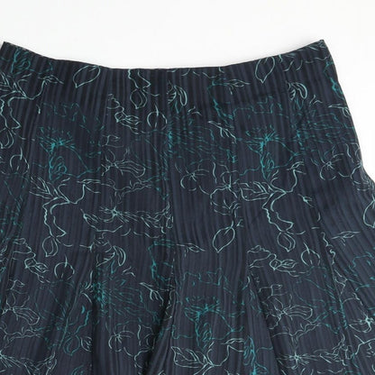 b.young Womens Black Geometric Polyester Swing Skirt Size M Zip