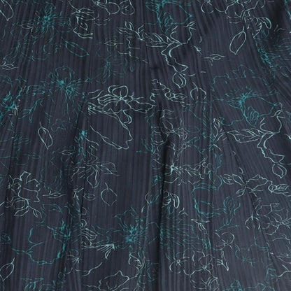 b.young Womens Black Geometric Polyester Swing Skirt Size M Zip