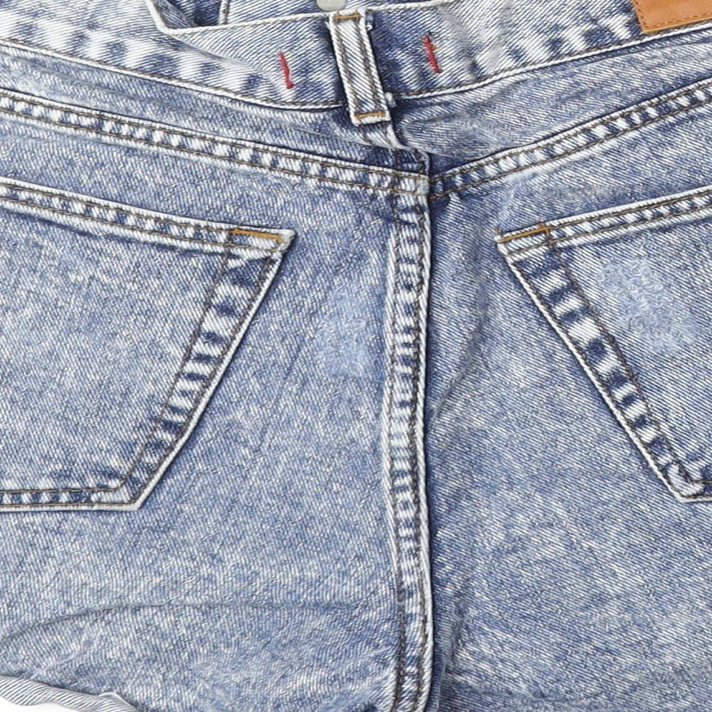 BDG Womens Blue 100% Cotton Mom Shorts Size 28 in Regular Zip