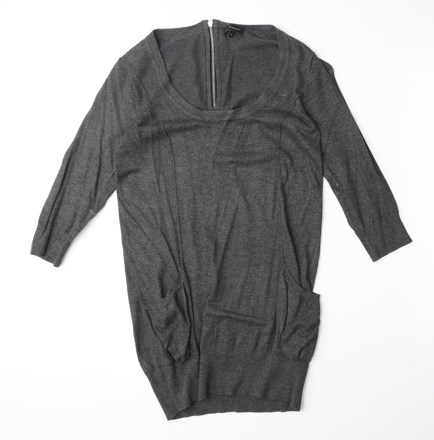 Womens UK Size 12 Internacionale Grey Pullover Jumper
