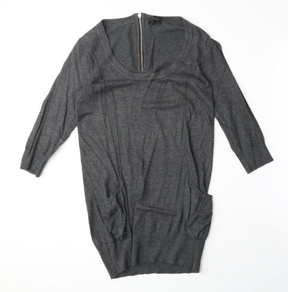 Womens UK Size 12 Internacionale Grey Pullover Jumper