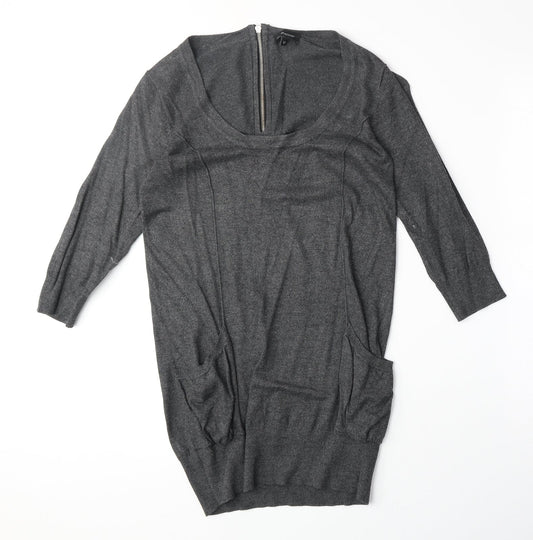 Womens UK Size 12 Internacionale Grey Pullover Jumper