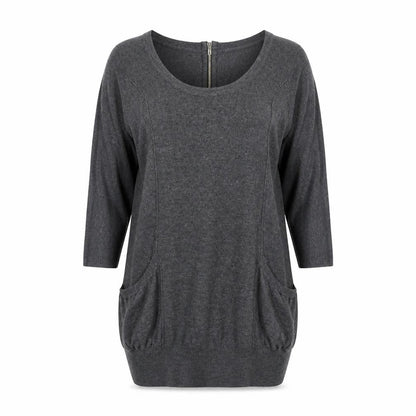 Womens UK Size 12 Internacionale Grey Pullover Jumper