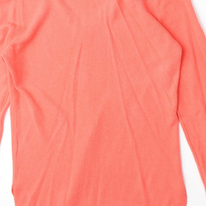 Primark Womens Pink V-Neck Acrylic Pullover Jumper Size 8