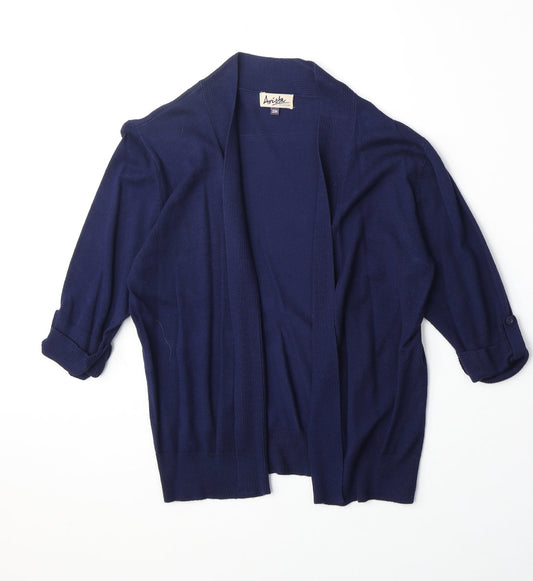 Arista Womens Blue V-Neck Viscose Cardigan Jumper Size S