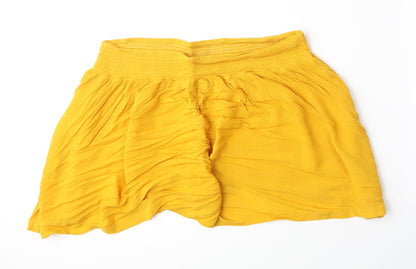 Capsule Womens Orange Polyester Culotte Shorts Size 34 in Regular Pull On