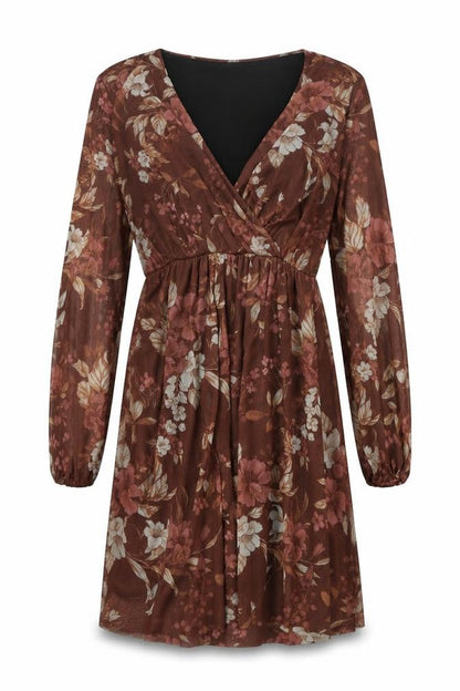 Zuiki Womens Brown Geometric Polyester A-Line Size S V-Neck Pullover