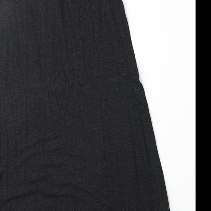 Dorothy Perkins Womens Grey Geometric Viscose A-Line Size 6 Round Neck Pullover