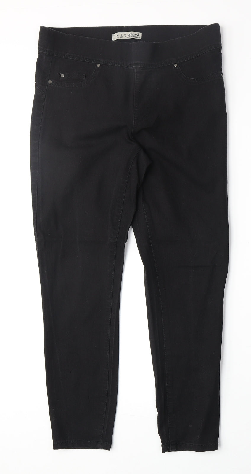 Denim & Co. Womens Black Cotton Jegging Jeans Size 12 Regular