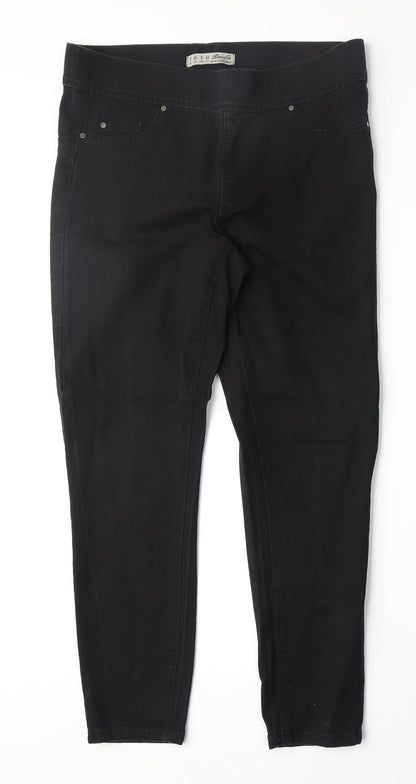Denim & Co. Womens Black Cotton Jegging Jeans Size 12 Regular