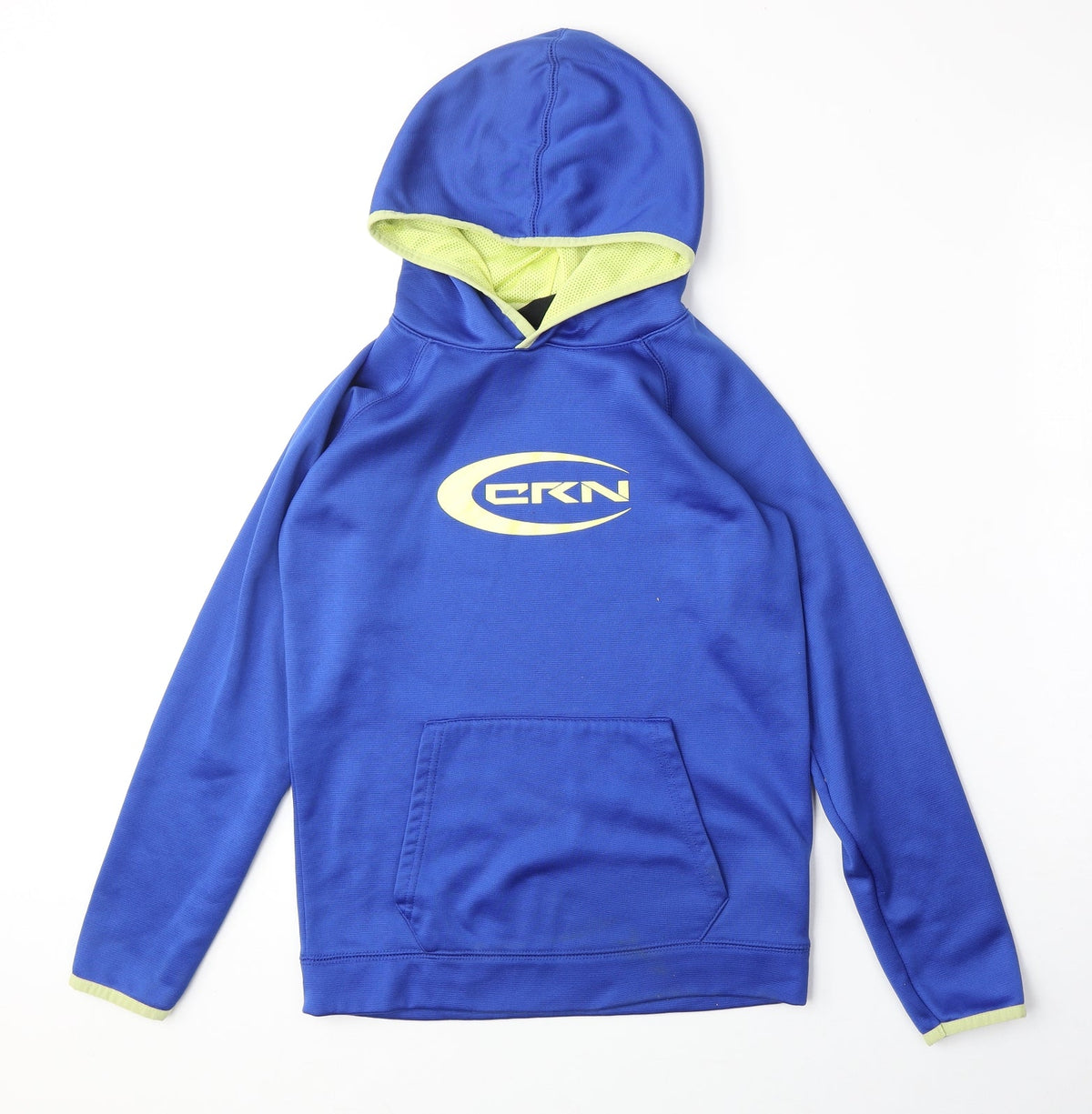Crane Boys Blue Polyester Pullover Hoodie Size L Pullover