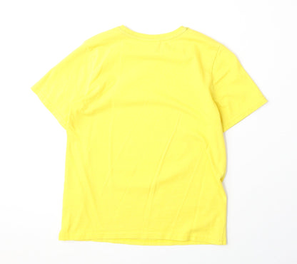 LEGO Boys Yellow 100% Cotton Basic T-Shirt Size 9-10 Years Round Neck Pullover - Ninjango