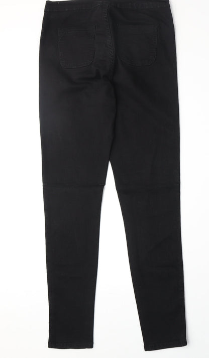 Jyone Womens Black Cotton Skinny Jeans Size L Regular Zip