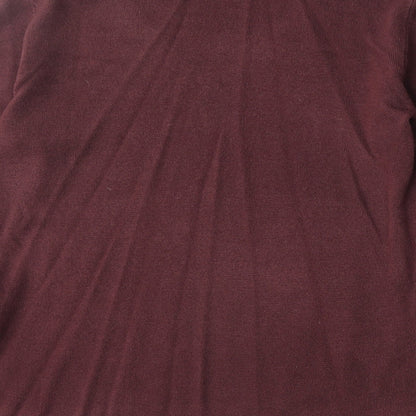 Primark Womens Red V-Neck Acrylic Pullover Jumper Size S