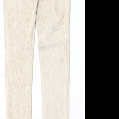 Original Denim Womens Beige Cotton Skinny Jeans Size 28 in Regular Zip