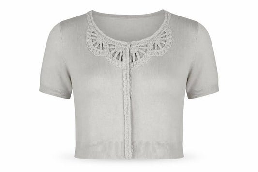 Womens UK Size 12 E-vie Grey Cardigan Jumper